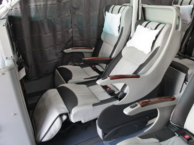 VIP Liner 5次航班[2A～9D]常規的座席