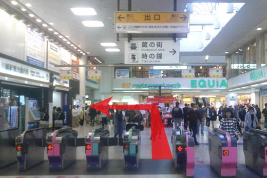 川越駅西口 7番のりばの行程写真01