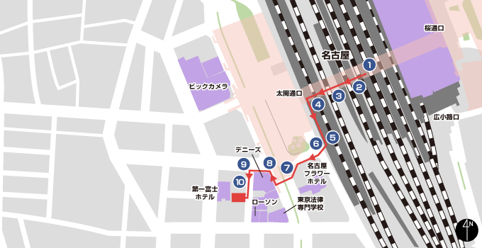 名古屋VIPラウンジの地図
