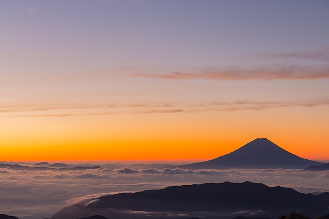 日本の風景である富士山