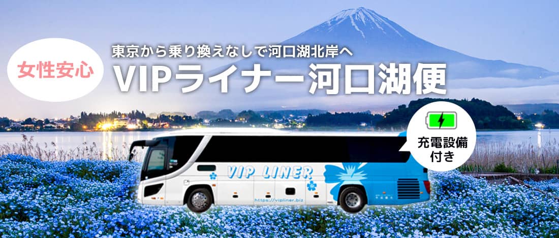 It is VIP LINER Kawaguchiko without transfer to Kawaguchiko northern coast from Tokyo