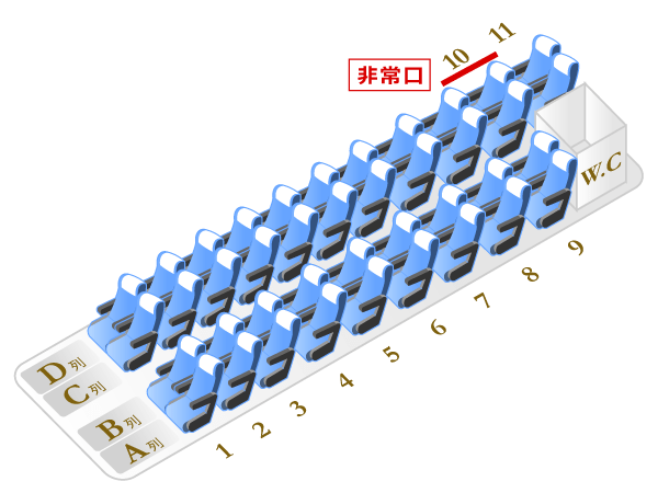 VIPライナー名古屋～高山・白川郷便 座席図