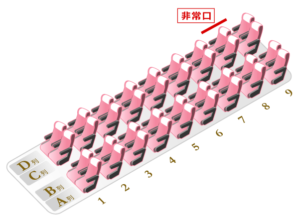 名古屋便チェリッシュ 座席図