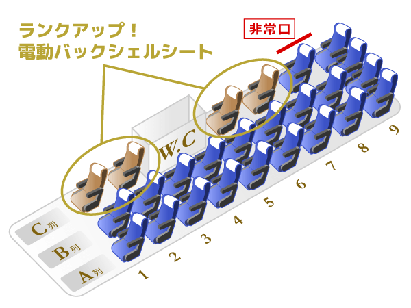 VIPライナー6便 座席図