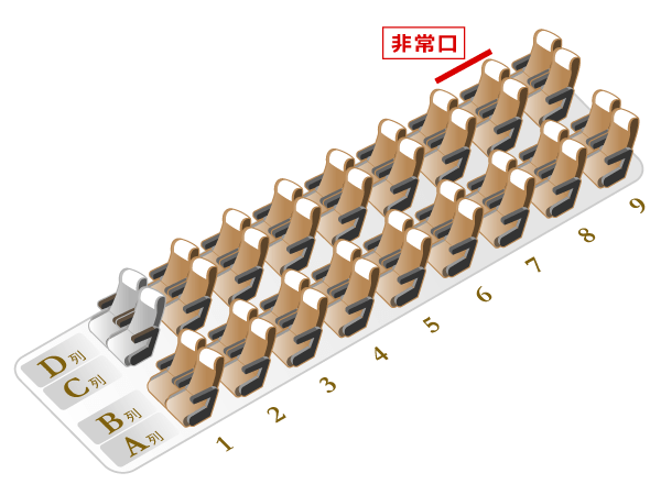 VIPライナー富山・金沢便 座席図