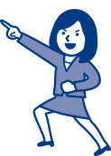 解決する女の人