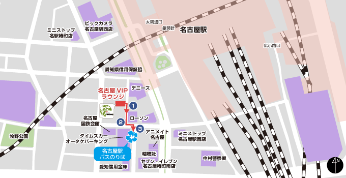 名古屋 バスのりばの地図